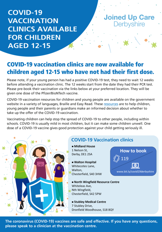 Image of COVID-19 Vaccinations for 12-15 year Olds